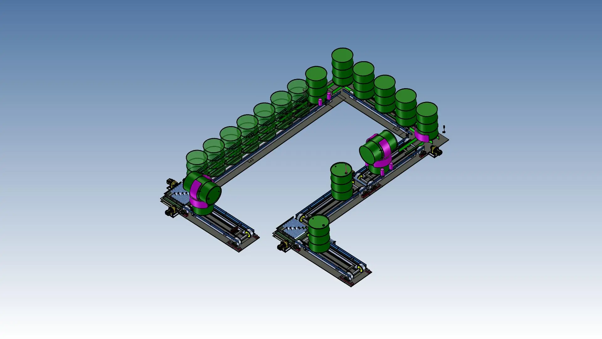 ドラム缶洗浄ライン